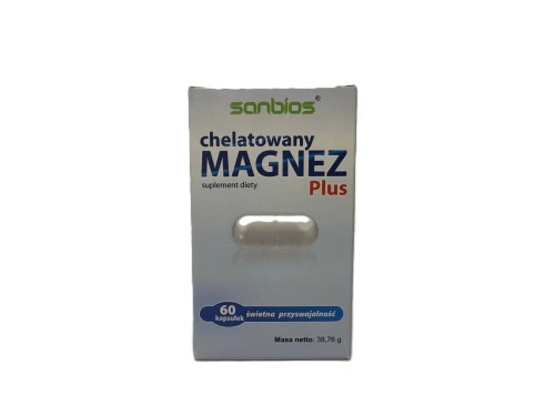 Sanbios Magnez Chelatowy Plus 60 kap